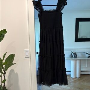 Elegant Black Ruffled Dress